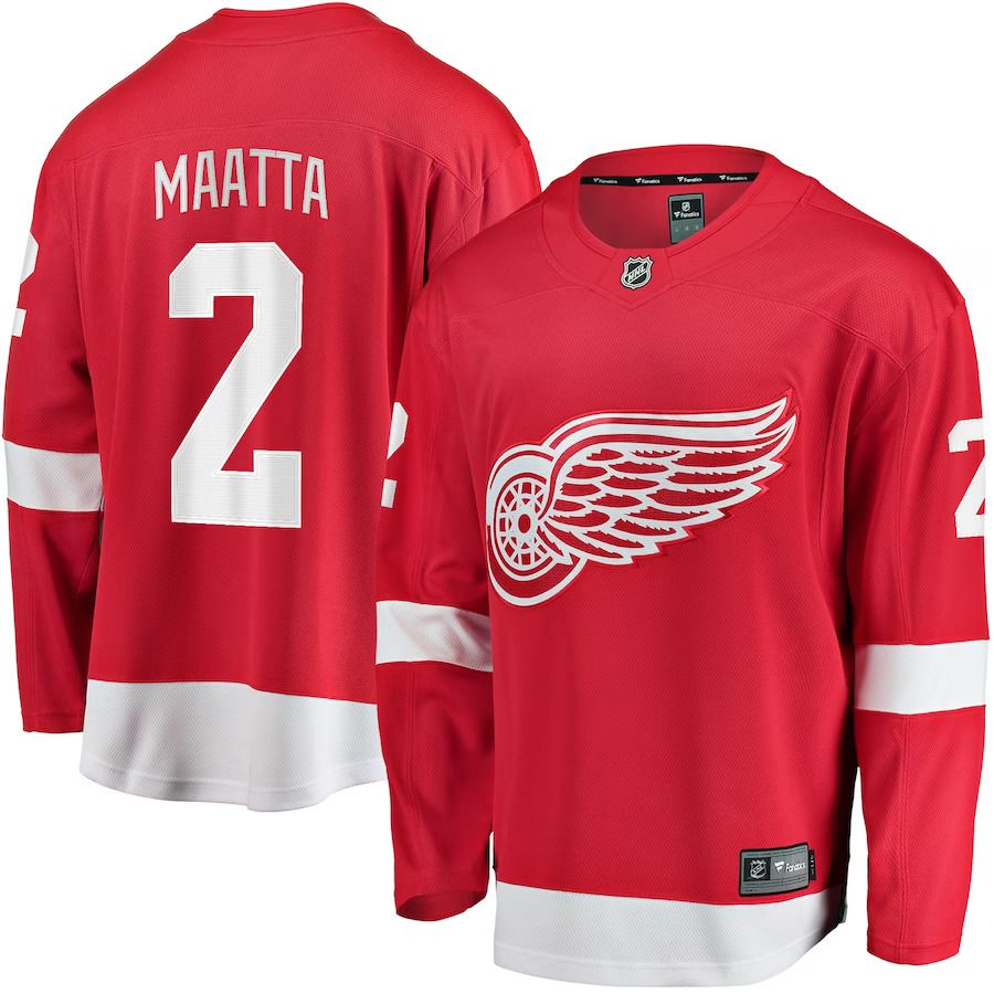 Men Detroit Red Wings #2 Olli Maatta Fanatics Branded Red Home Breakaway Player NHL Jersey->women nhl jersey->Women Jersey